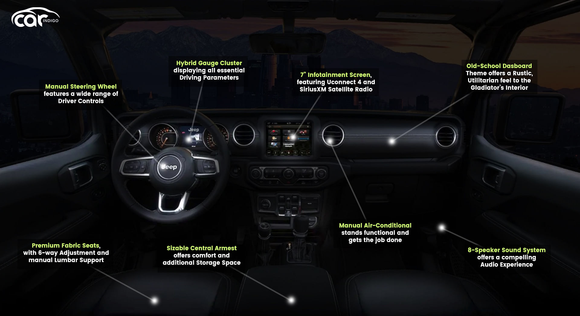 2021 Jeep Gladiator Interior Review Seating Infotainment Dashboard And Features Carindigo Com