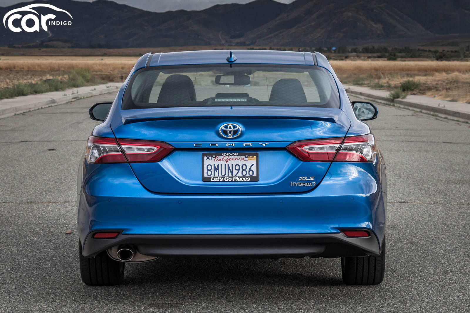 2021 Toyota Camry Rear View Blue color HD Wallpaper