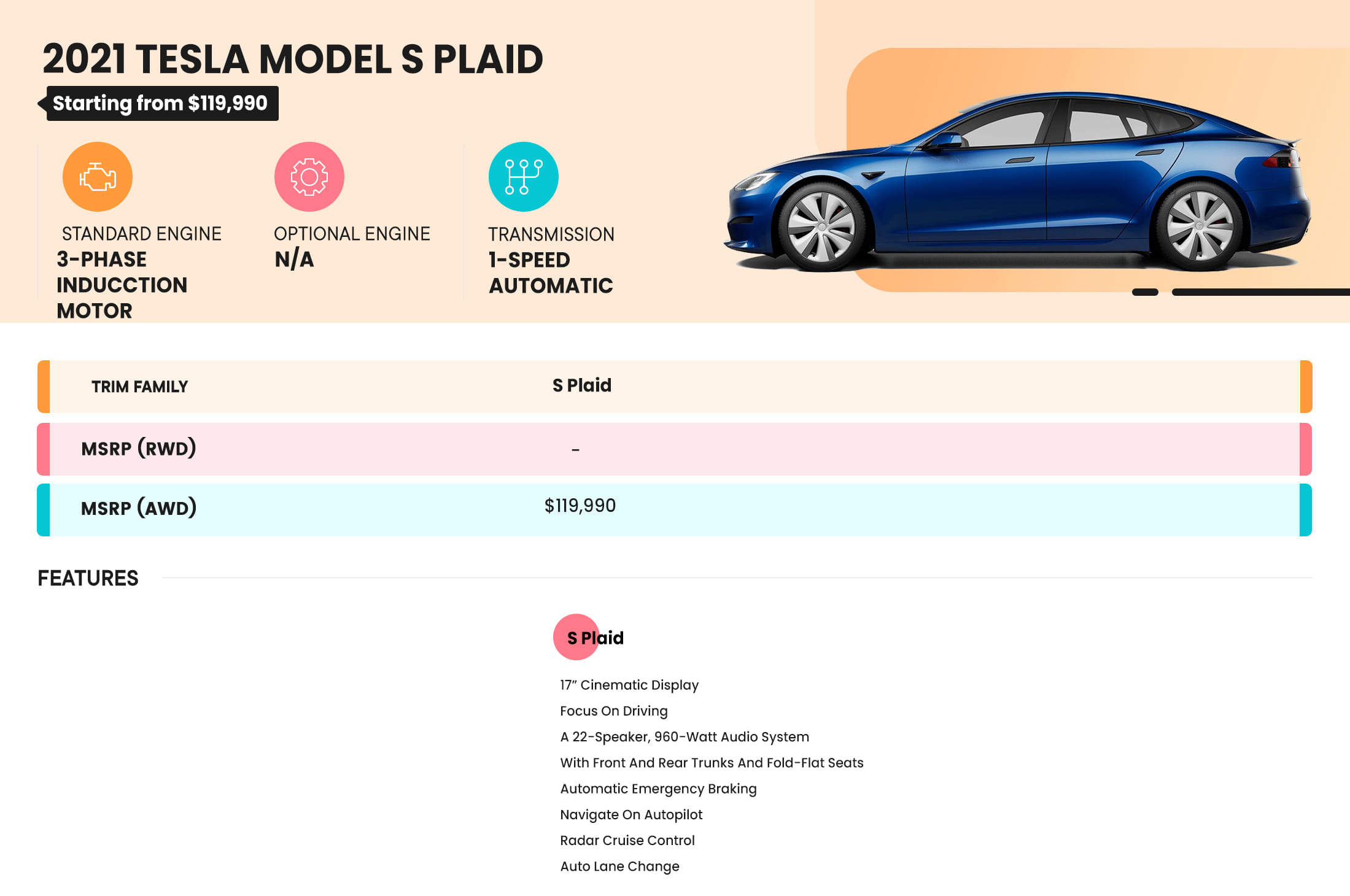 21 Tesla Model S Plaid Sedan Price Review Ratings And Pictures Carindigo Com