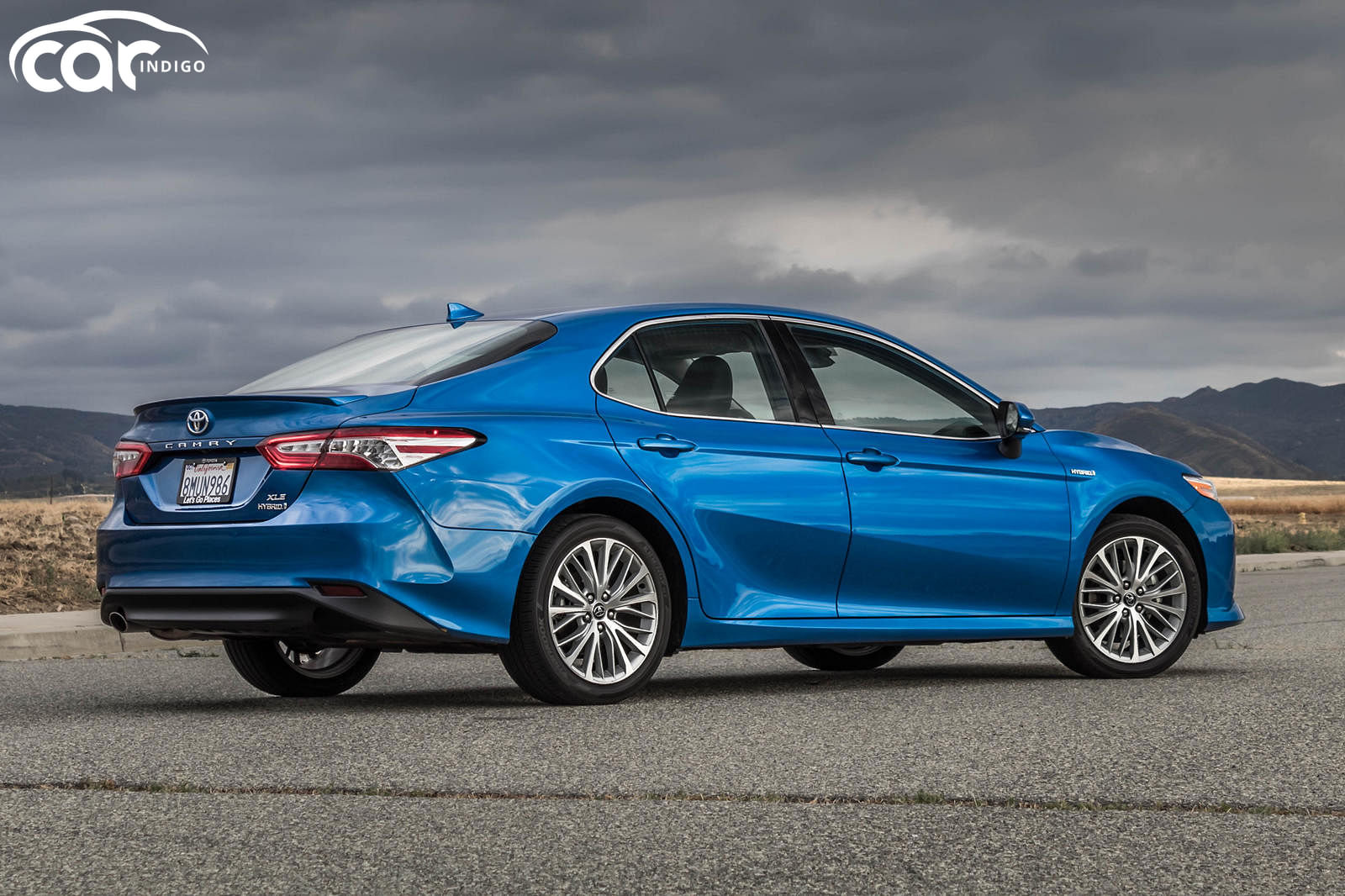 2021 Toyota Camry Side View blue color hd wallpaper