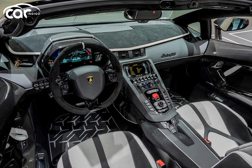 2021 Lamborghini Aventador SVJ Roadster Interior Review - Seating,  Infotainment, Dashboard and Features 
